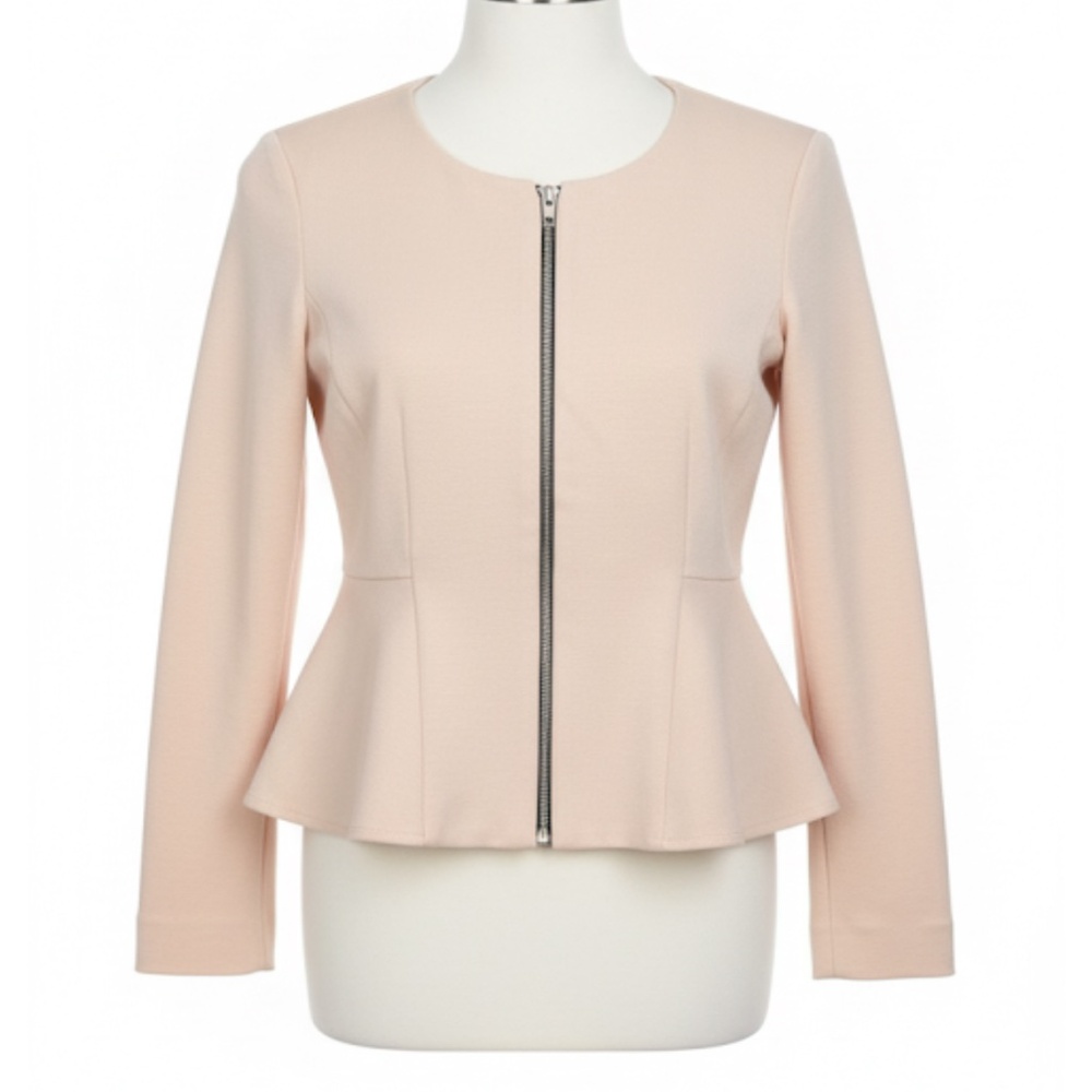 Topshop peplum baby pink blazer